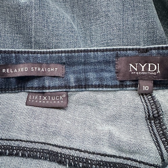 NYDJ Relaxed Straight LiftxTuck Technology Majestic Wash Jeans Size 10 - Picture 7 of 11